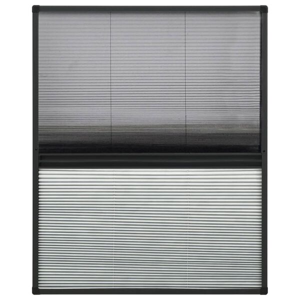 vidaXL Σήτα Παραθύρου Πλισέ με Σκίαστρο 80 x 100 εκ. Αλουμινίου