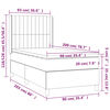 vidaXL &Kappa;&rho;&epsilon;&beta;ά&tau;&iota; Boxspring &mu;&epsilon; &Sigma;&tau;&rho;ώ&mu;&alpha; &Mu;&alpha;ύ&rho;&omicron; 90x200 &epsilon;&kappa;. &Upsilon;&phi;&alpha;&sigma;&mu;ά&tau;&iota;&nu;&omicron;