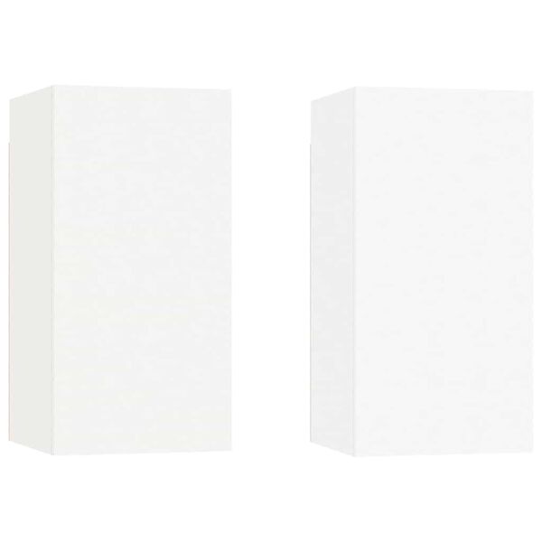 vidaXL Έπιπλα Τηλεόρασης 2 τεμ. Λευκά 30,5x30x60 εκ. από Επεξ. Ξύλο