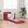 vidaXL Καναπές-Κρεβάτι Δαπέδου 2σε 1 Μπορντό 112x174x55εκ. Συνθ. Δέρμα