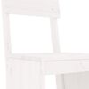 vidaXL Σκαμπό Μπαρ 2 τεμ. Λευκά 40 x 48,5 x 115,5εκ. Μασίφ Ξύλο Πεύκου