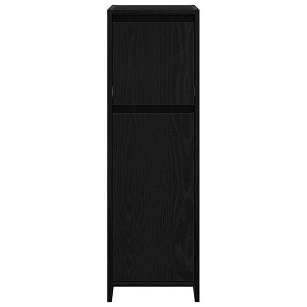 vidaXL Ντουλάπι Μπάνιου Μαύρη Οξυά 30 x 30 x 95 cm Επεξεργασμένο ξύλο