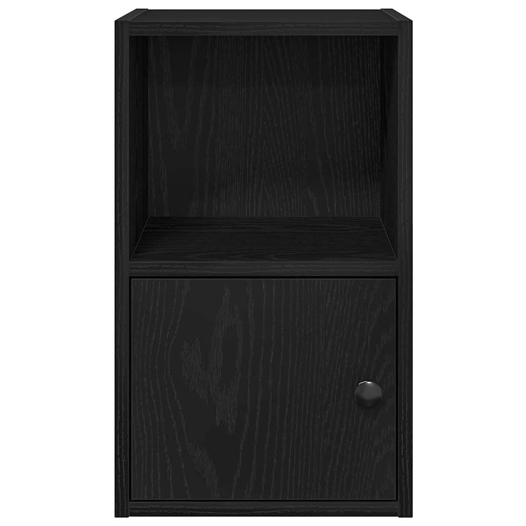 vidaXL Βιβλιοθήκη Μαύρη Δρυς 31x24x52 cm Κατασκευασμένο ξύλο