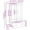 vidaXL Highboard με συρτάρι Corona Μαύρη Οξυά 69,5 x 31 x 115 εκ.