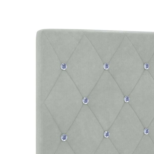 vidaXL Σκελετός Κρεβατιού Ανοιχτό γκρι 120 x 190 cm Βελούδο