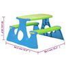vidaXL Πάγκος Πικνίκ για Παιδιά 89,5x84,5x48 εκ. από Πολυπροπυλένιο