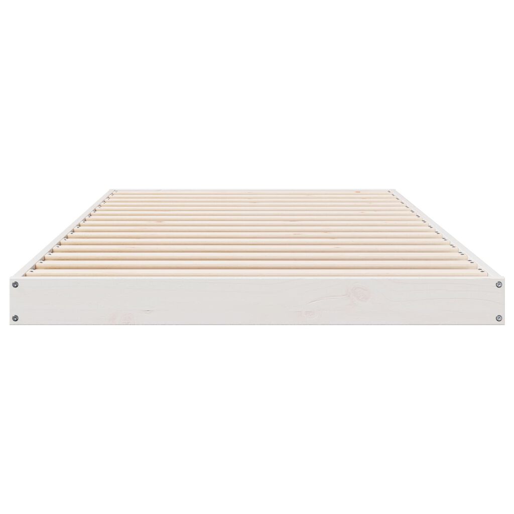 vidaXL Κρεβάτι από Ξύλο Λευκό 100x210 εκ.