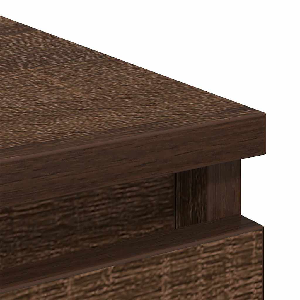 vidaXL Sideboard καφέ δρυς 80x35x99 cm Ξύλινο μηχανουργικό ξύλο