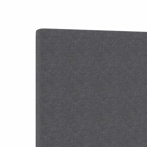 vidaXL Κεφαλάρι με κεφαλάρι Σκούρο γκρι 140 cm Ύφασμα Ριμπ