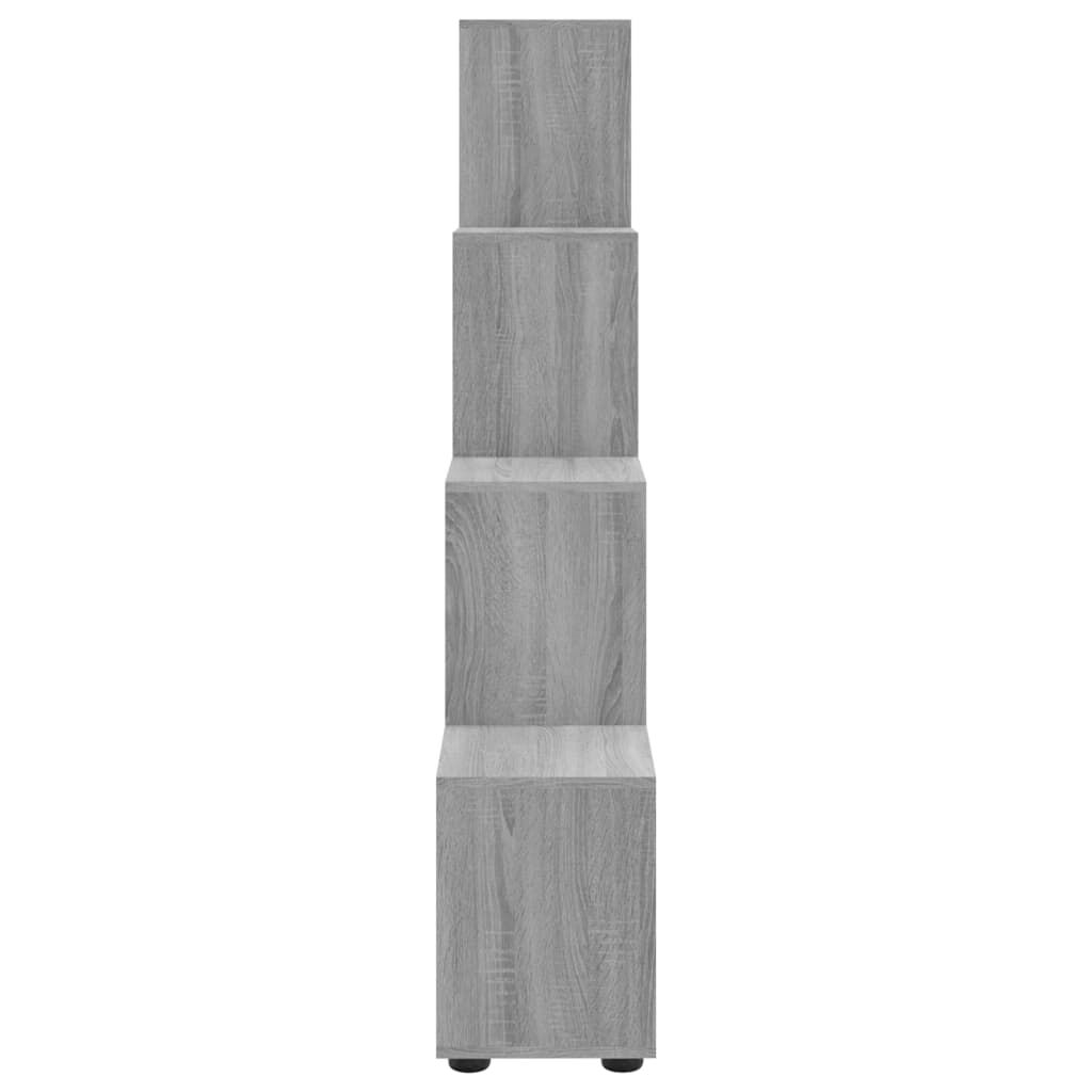 vidaXL Βιβλιοθήκη Σκάλα Γκρι Sonoma 142 εκ. από Επεξεργασμένο Ξύλο