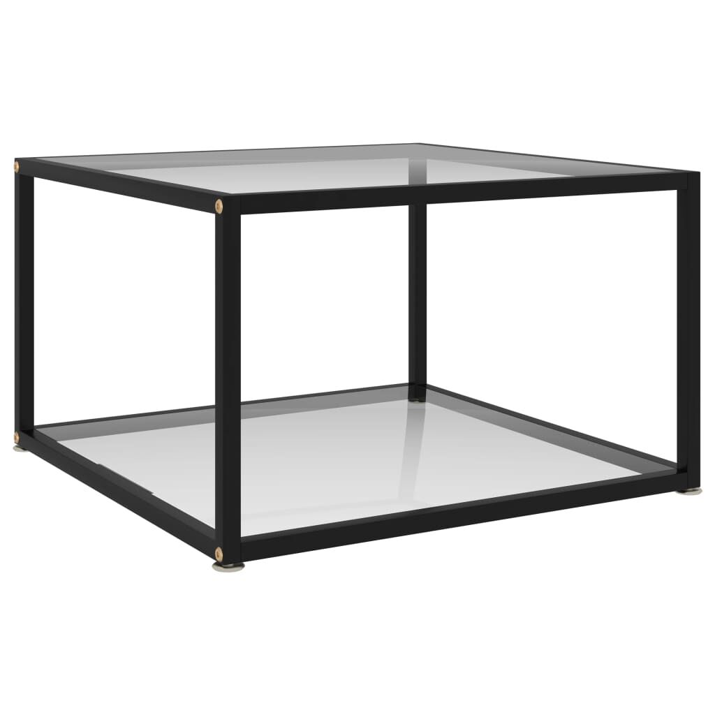 vidaXL Τραπεζάκι Σαλονιού Διαφανές 60 x 60 x 35 εκ. από Ψημένο Γυαλί