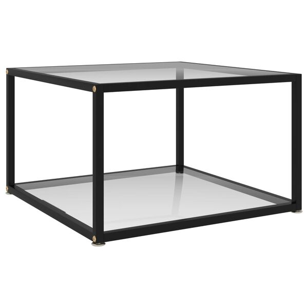 vidaXL Τραπεζάκι Σαλονιού Διαφανές 60 x 60 x 35 εκ. από Ψημένο Γυαλί