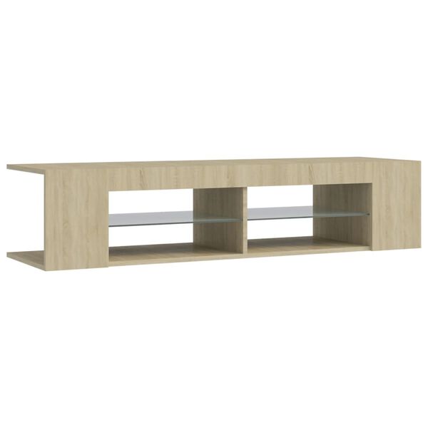 vidaXL Έπιπλο Τηλεόρασης με LED Sonoma Δρυς 135x39x30 εκ.
