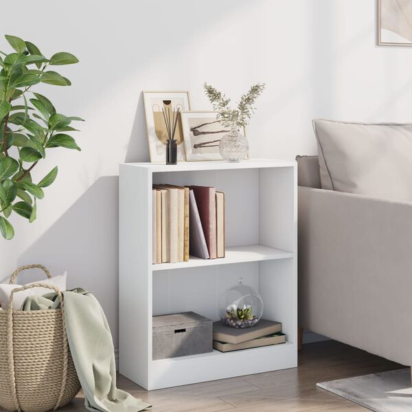 vidaXL Βιβλιοθήκη Λευκή 60 x 24 x 76 εκ. από Επεξεργασμένο Ξύλο