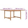 vidaXL Τραπέζι Κήπου 150 x 150 x 76 εκ. από Μασίφ Ξύλο Teak
