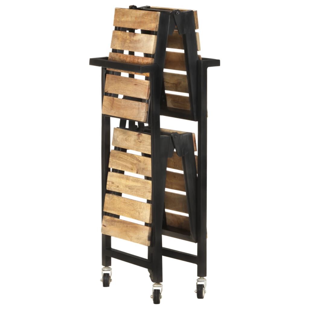 vidaXL Τρόλεϊ Κουζίνας 87 x 36 x 81 εκ. από Μασίφ Ξύλο Μάνγκο