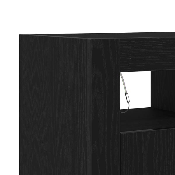 vidaXL Πλαϊνό γραφείο Μαύρο 80 x 35 x 75 cm Επεξεργασμένο ξύλο