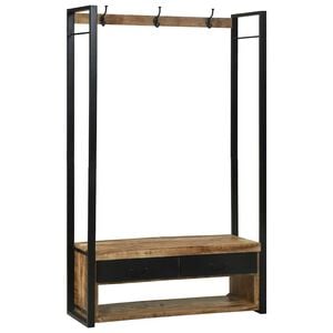 vidaXL &Rho;ά&phi;&iota; &Rho;&omicron;ύ&chi;&omega;&nu; &mu;&epsilon; &rho;ά&phi;&iota; &Kappa;&alpha;&phi;έ 110 x 40 x 179 &epsilon;&kappa;. &Mu;&alpha;&sigma;ί&phi; &xi;ύ&lambda;&omicron; &mu;ά&nu;&gamma;&kappa;&omicron;