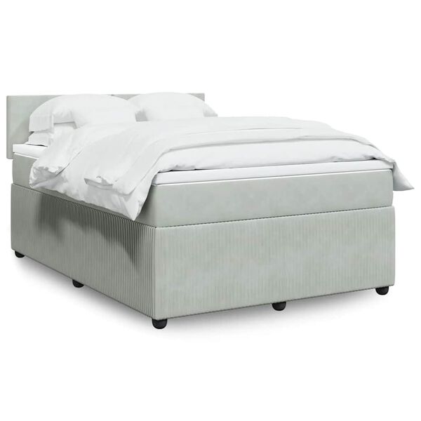 vidaXL &Kappa;&rho;&epsilon;&beta;ά&tau;&iota; Boxspring &mu;&epsilon; &Sigma;&tau;&rho;ώ&mu;&alpha; &Alpha;&nu;&omicron;&iota;&chi;&tau;ό &Gamma;&kappa;&rho;&iota; 140x190 &epsilon;&kappa;. &Beta;&epsilon;&lambda;&omicron;ύ&delta;&iota;&nu;&omicron;