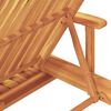vidaXL Ξαπλώστρα 2 pcs Taupe 200 x 67 x 84εκ Μασίφ ξύλο ακακίας