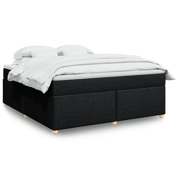 vidaXL &Kappa;&rho;&epsilon;&beta;ά&tau;&iota; Boxspring &mu;&epsilon; &Sigma;&tau;&rho;ώ&mu;&alpha; &Mu;&alpha;ύ&rho;&omicron; 180x200 &epsilon;&kappa;. &Upsilon;&phi;&alpha;&sigma;&mu;ά&tau;&iota;&nu;&omicron;