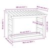 vidaXL Ραφιέρα Καυσόξυλων Λευκό 108x64,5x78 εκ. από Μασίφ Ξύλο Πεύκου