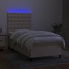 vidaXL &Kappa;&rho;&epsilon;&beta;ά&tau;&iota; Boxspring &mu;&epsilon; &Sigma;&tau;&rho;ώ&mu;&alpha; & LED &Kappa;&rho;&epsilon;&mu; 100x200 &epsilon;&kappa;. &Upsilon;&phi;&alpha;&sigma;&mu;ά&tau;&iota;&nu;&omicron;