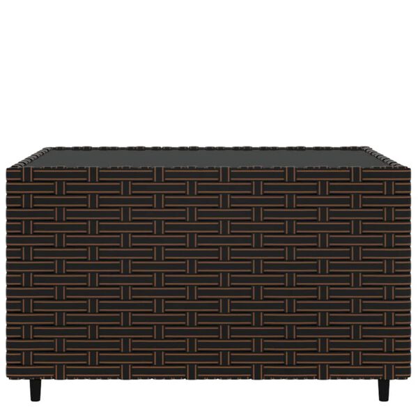 vidaXL Τραπέζάκι Κήπου Τετράγωνο Καφέ 50x50x30 εκ. από Συνθετικό Ρατάν