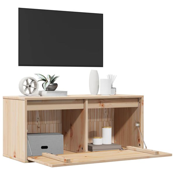 vidaXL Ντουλάπι Τοίχου 80 x 30 x 35 εκ. από Μασίφ Ξύλο Πεύκου