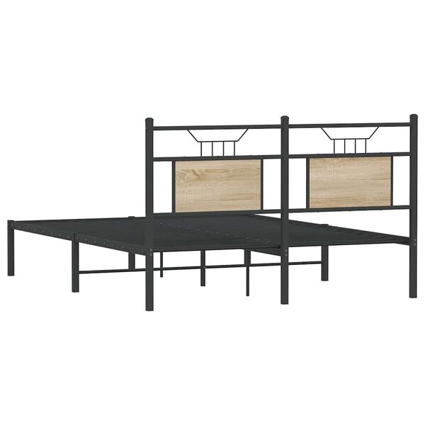 vidaXL Πλαίσιο Κρεβατιού Χωρ. Στρώμα Sonoma Δρυς 150x200εκ. Επ. Ξύλο