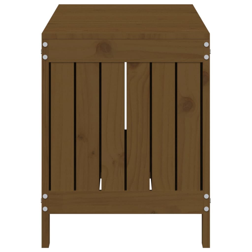 vidaXL Κουτί Αποθήκευσης Καφέ Μελί 108x42,5x54 εκ. Μασίφ Ξύλο Πεύκου
