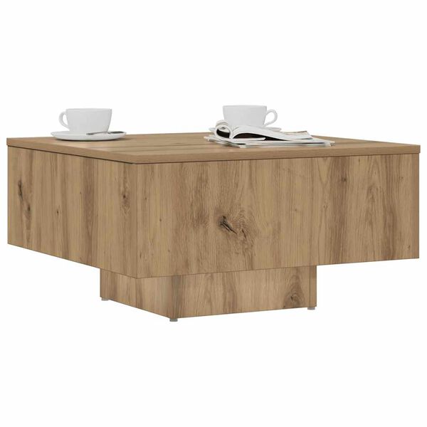 vidaXL Τραπεζάκι Σαλονιού Αρτισιανή Δρυς 60x60x31,5εκ Επεξεργασμ. Ξύλο
