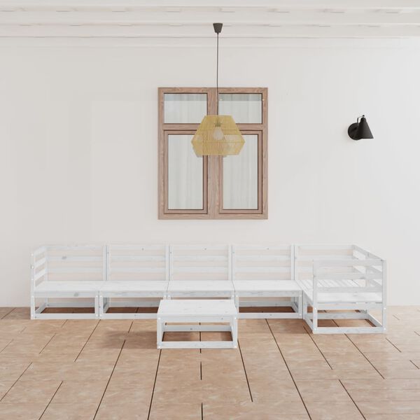 vidaXL &Sigma;&alpha;&lambda;ό&nu;&iota; &Kappa;ή&pi;&omicron;&upsilon; &Sigma;&epsilon;&tau; 7 &Tau;&epsilon;&mu;&alpha;&chi;ί&omega;&nu; &Lambda;&epsilon;&upsilon;&kappa;ό &alpha;&pi;ό &Mu;&alpha;&sigma;ί&phi; &Xi;ύ&lambda;&omicron; &Pi;&epsilon;ύ&kappa;&omicron;&upsilon;