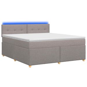 vidaXL &Kappa;&rho;&epsilon;&beta;ά&tau;&iota; box spring &mu;&epsilon; &sigma;&tau;&rho;ώ&mu;&alpha; Taupe 180 x 200 cm Ύ&phi;&alpha;&sigma;&mu;&alpha;