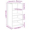 vidaXL Γραφείο υποδοχής Sonoma Δρυς 55x50x103,5εκ. Επεξεργασμένο Ξύλο