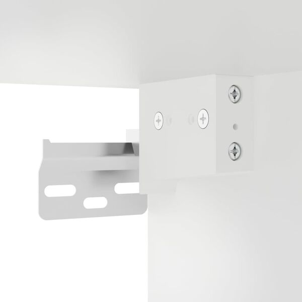 vidaXL Έπιπλο Τοίχου Τηλεόρασης με LED Λευκό 130x31x45 εκ.