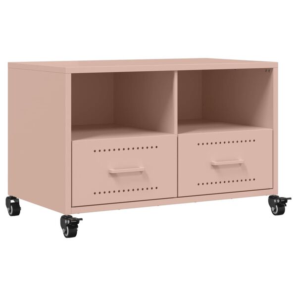 vidaXL Έπιπλο Τηλεόρασης Ροζ 68 x 39 x 43,5 εκ. Χάλυβας