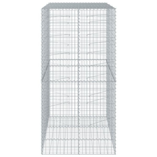 vidaXL Συρματοκιβώτιο με Κάλυμμα 150x100x200εκ από Γαλβανισμένο Χάλυβα