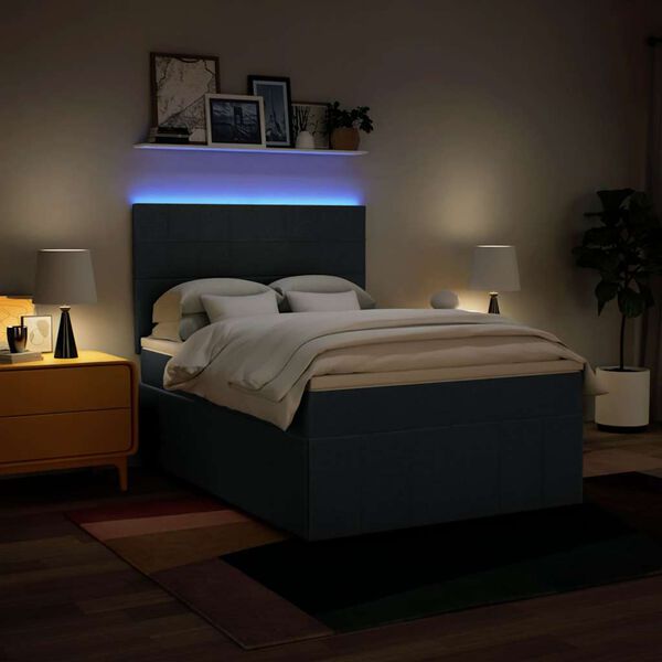 vidaXL &Kappa;&rho;&epsilon;&beta;ά&tau;&iota; Boxspring &mu;&epsilon; &Sigma;&tau;&rho;ώ&mu;&alpha; &Mu;&pi;&lambda;&epsilon; 140x190 &epsilon;&kappa;. &Upsilon;&phi;&alpha;&sigma;&mu;ά&tau;&iota;&nu;&omicron;