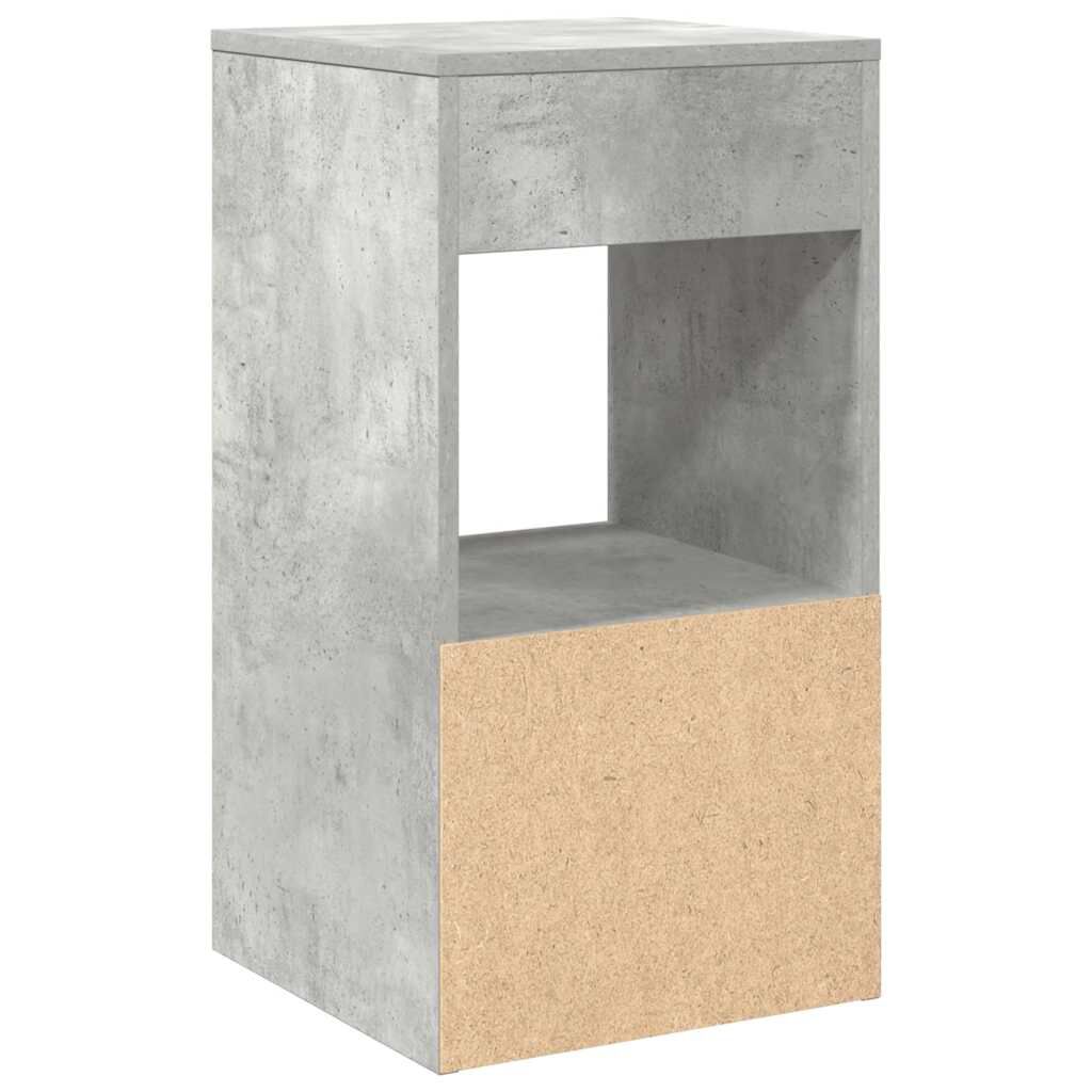 vidaXL Κομοδίνο με συρτάρι Γκρι Σκυροδέματος 35x34x66,5 εκ.
