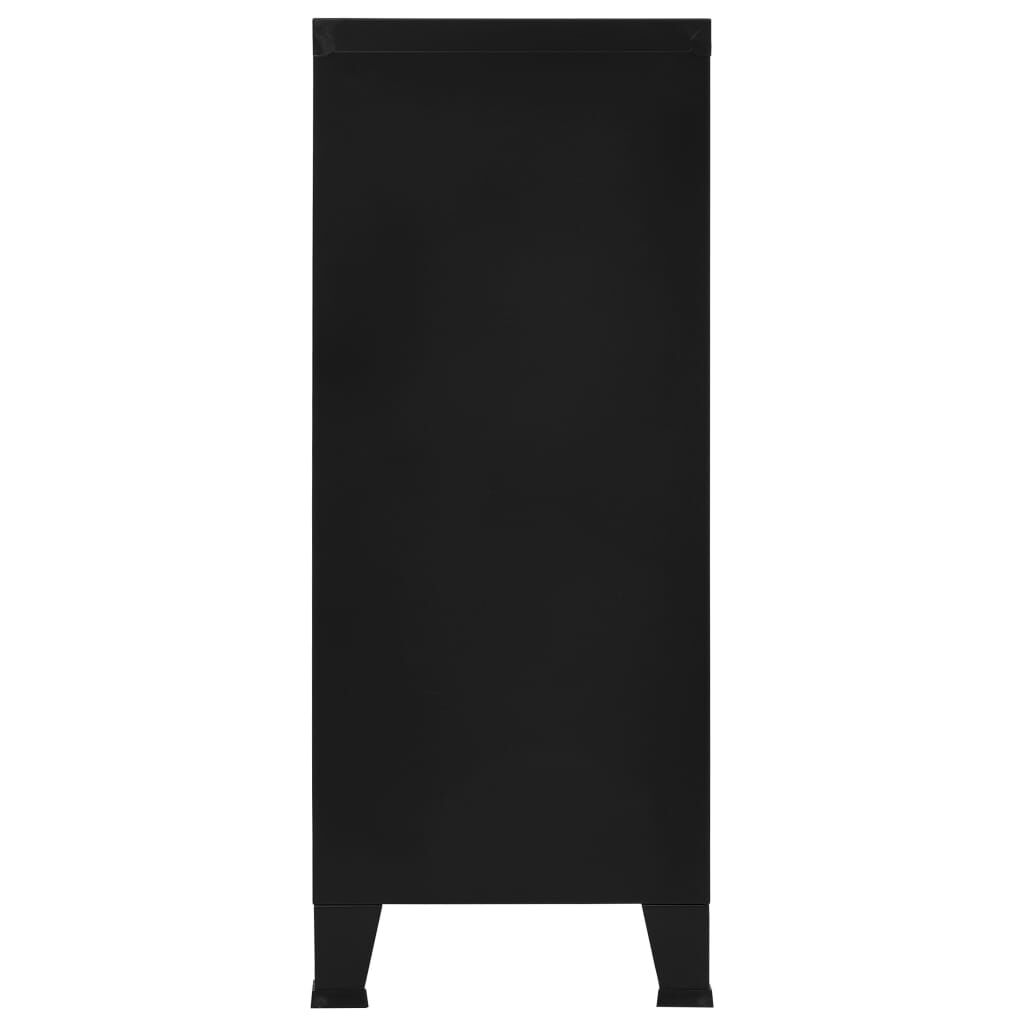 vidaXL Αρχειοθήκη Βιομηχανικού Στιλ Μαύρη 90 x 40 x 100 εκ. Ατσάλινη