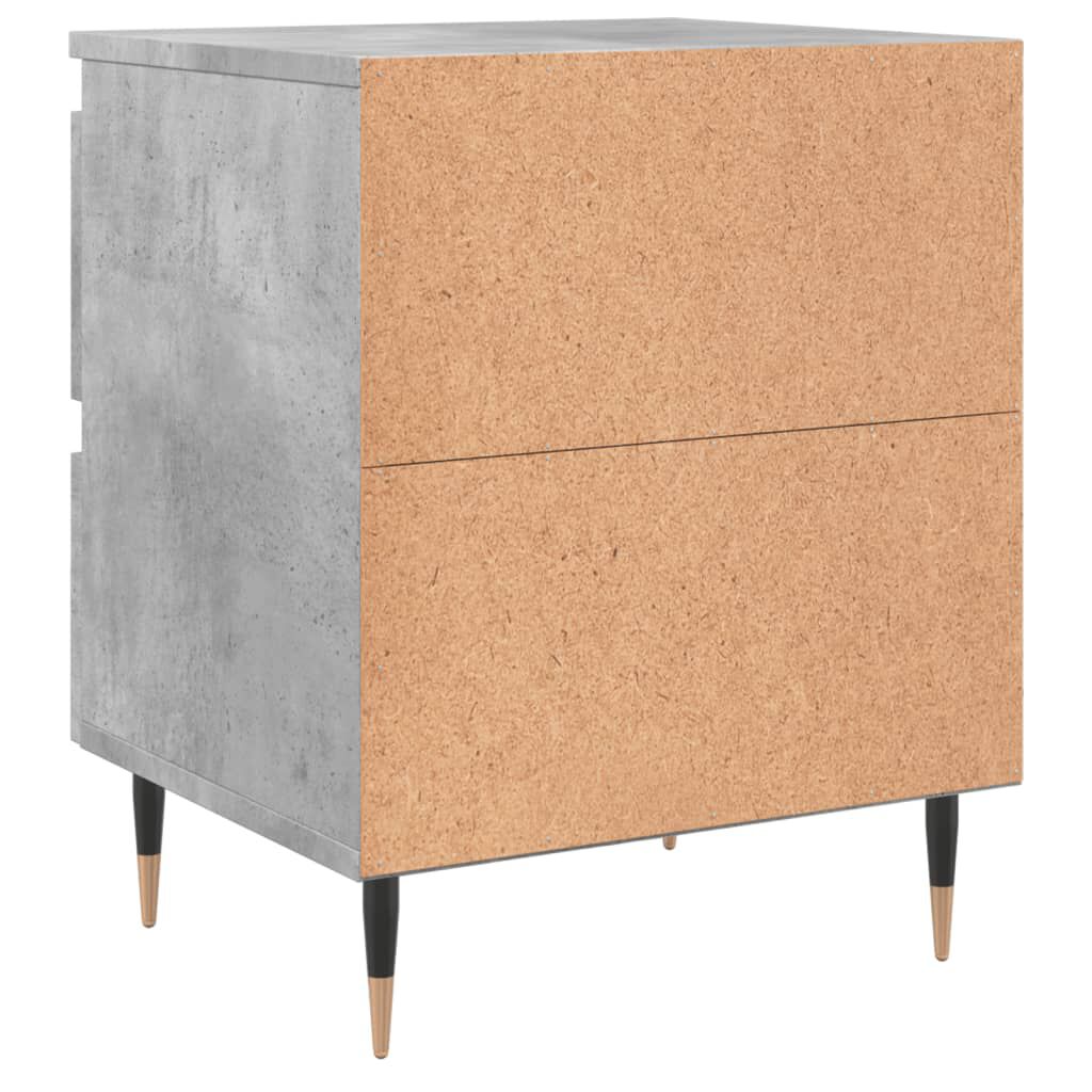 vidaXL Κομοδίνο Γκρι Σκυροδέματος 40x35x50 εκ. από Επεξεργασμένο Ξύλο
