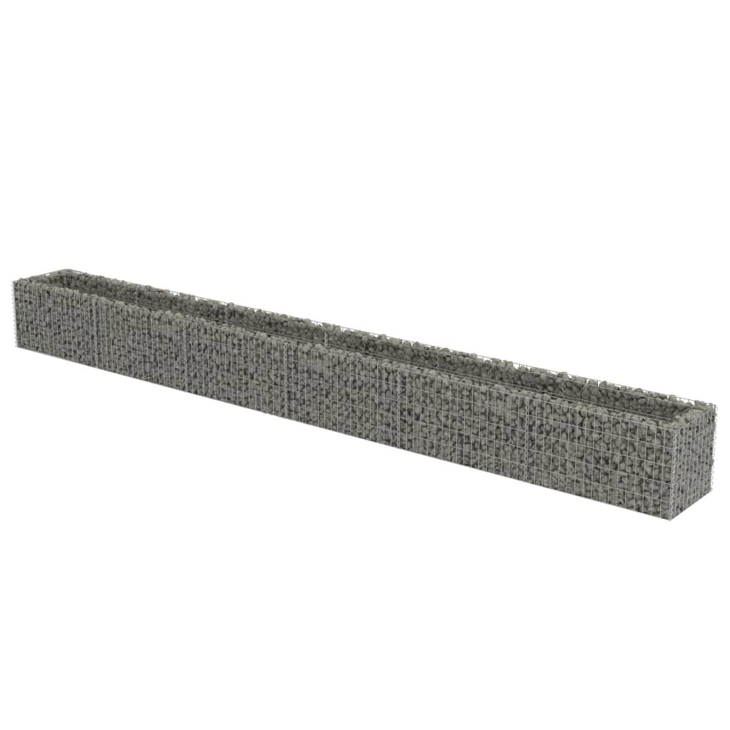 vidaXL Συρματοκιβώτιο-Γλάστρα Υπερυψωμένη 540x50x50 εκ. Γαλβ. Χάλυβας