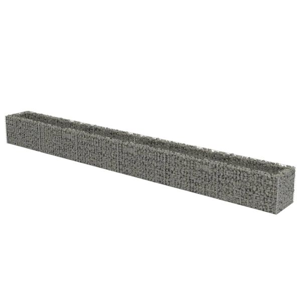 vidaXL Συρματοκιβώτιο-Γλάστρα Υπερυψωμένη 540x50x50 εκ. Γαλβ. Χάλυβας
