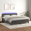 vidaXL &Kappa;&rho;&epsilon;&beta;ά&tau;&iota; Boxspring &mu;&epsilon; &Sigma;&tau;&rho;ώ&mu;&alpha; & LED &Sigma;&kappa;. &Gamma;&kappa;&rho;&iota; 160x200&epsilon;&kappa;. &Beta;&epsilon;&lambda;&omicron;ύ&delta;&iota;&nu;&omicron;