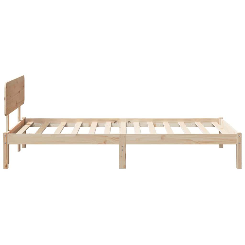 vidaXL Σκελετός Κρεβατιού Φυσικό 75 x 190 cm Μασίφ ξύλο πεύκου