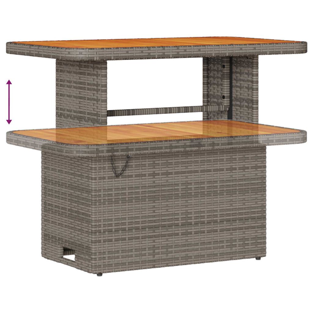 vidaXL Σετ Καναπέ Κήπου με μαξιλάρι 11 pcs Γκρι 90 x 55 x 71 cm