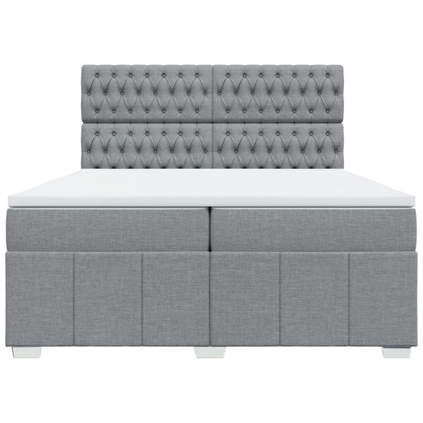 vidaXL &Kappa;&rho;&epsilon;&beta;ά&tau;&iota; Boxspring &mu;&epsilon; &Sigma;&tau;&rho;ώ&mu;&alpha; &Alpha;&nu;&omicron;&iota;&chi;&tau;ό &Gamma;&kappa;&rho;&iota; 200x200 &epsilon;&kappa;. &Upsilon;&phi;&alpha;&sigma;&mu;ά&tau;&iota;&nu;&omicron;