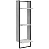 vidaXL Ραφιέρα Τοίχου με 3 Ράφια Γκρι Sonoma 30x25x100 Επεξεργ. Ξύλο