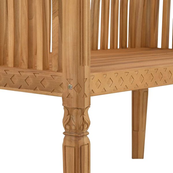 vidaXL Πάγκος Κήπου 127.5x52x80 εκ. Μασίφ Ξύλο Teak